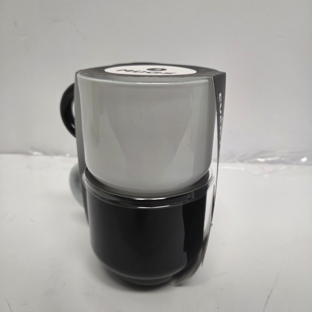 NEW Matcha Mugs Playground Set of 2 Black White Glass mugs/hand crafted